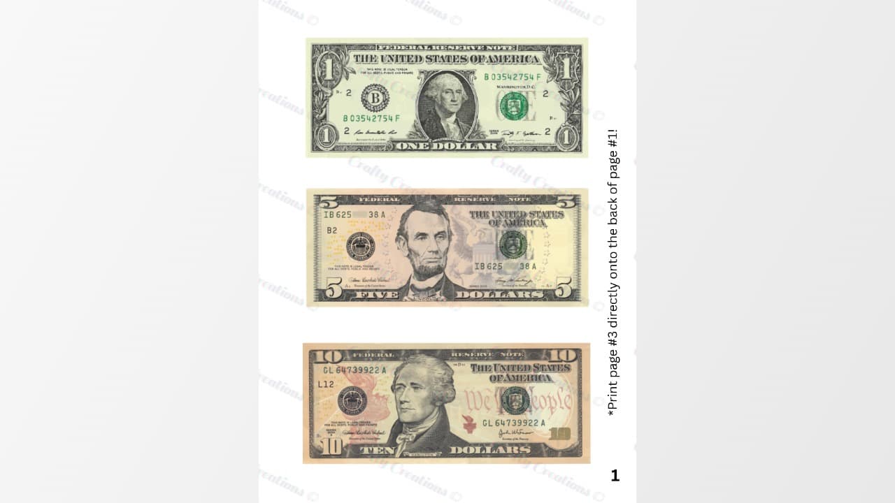 Printable Play Money For Kids - Image 2